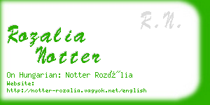 rozalia notter business card